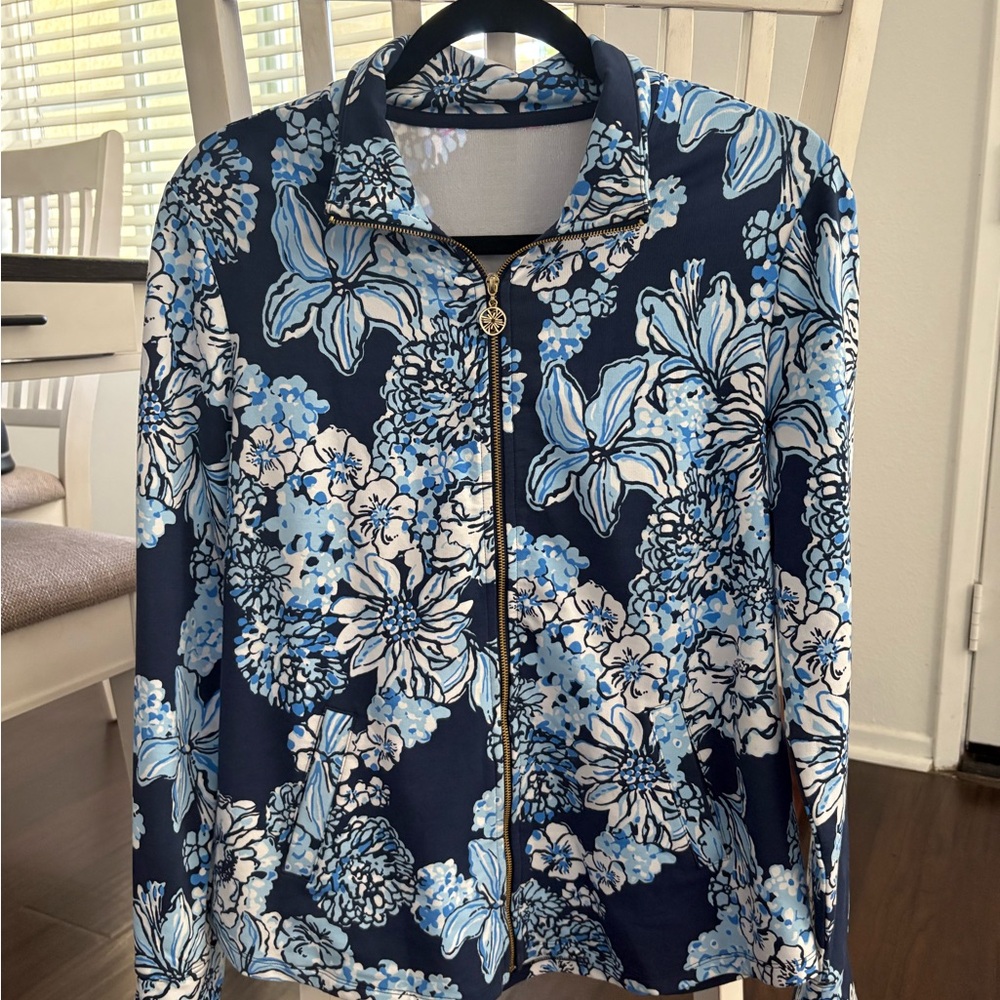 Lilly Pulitzer Blue Floral Top